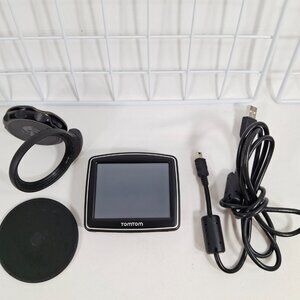 TomTom One N14644 Portable GPS Navigator 3.5 Inch – Includes Cable, Mount, Book